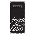 Hope Screen) Bumper, Christ Clear / Protector Galaxy Samsung / Glass Case S10 - Love for Shockproof White (6.1" Hybrid Faith - Back, - Screen Acrylic - DistinctInk & Black Tempered