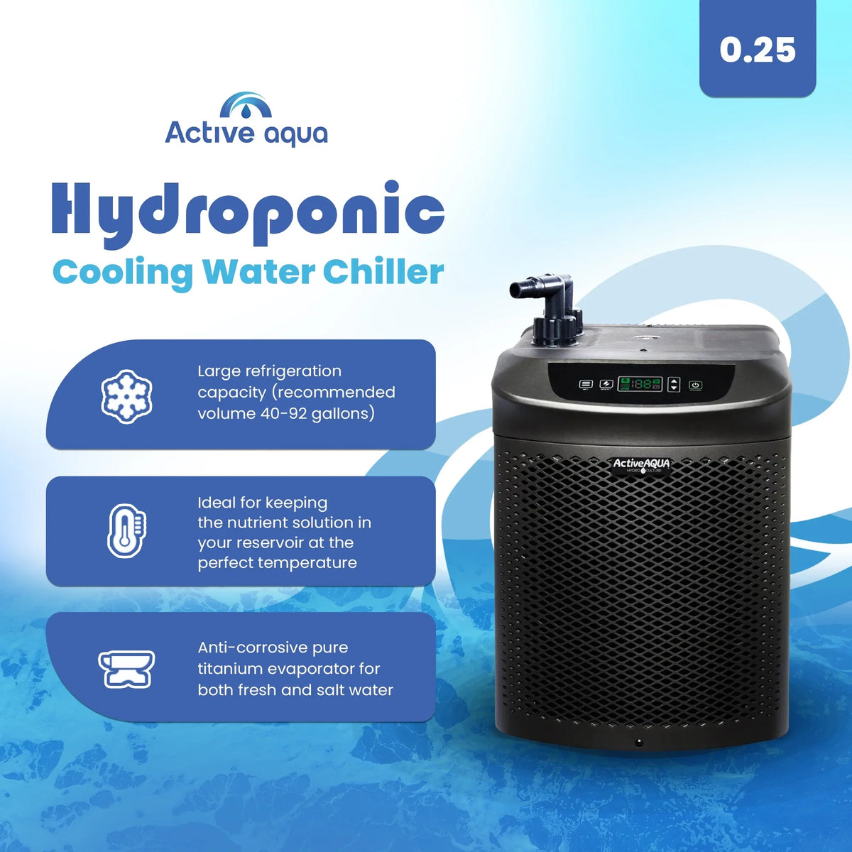 Submersible Active Moisture Moisture Chiller & Hydroponic Aqua Pump Hydroponic
