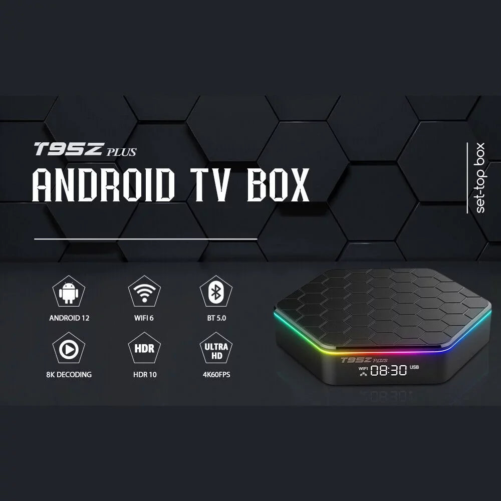 64GB Video Stream Smart Quad Box KingFurt Memory 6K 12.0 Core Android Plus Player 8K T95Z 2023