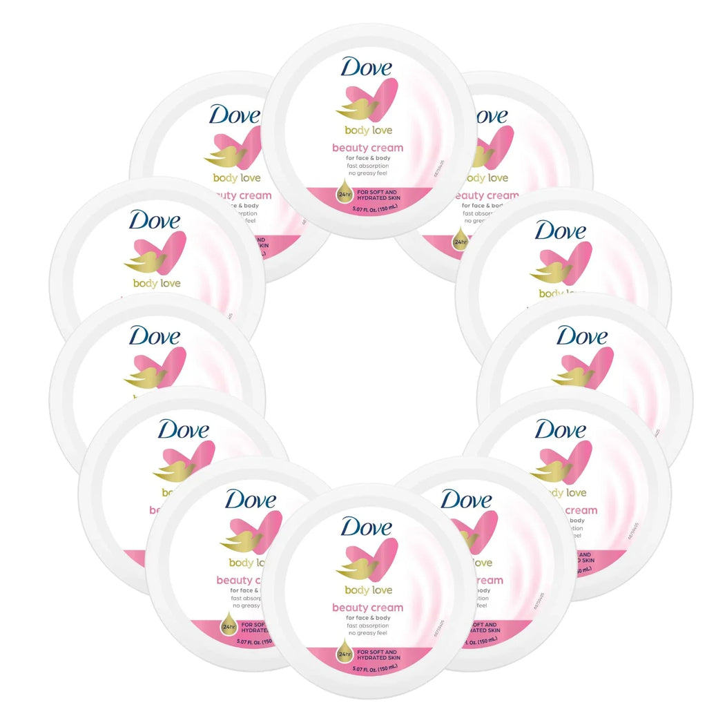 Normal Body 5.07 Hand, Each, Jar With Body Face, 12-Pack, Skin Care, Women Nourishing For For Dry Oz Cream Lotion Beauty 24-Hour And To Moisturization, Dove
