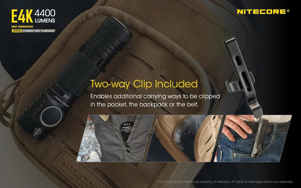 generation Flashlight Combo: Light w/Tini -380 Copper - Next E4K Lumens Keychain 4400 Lumens