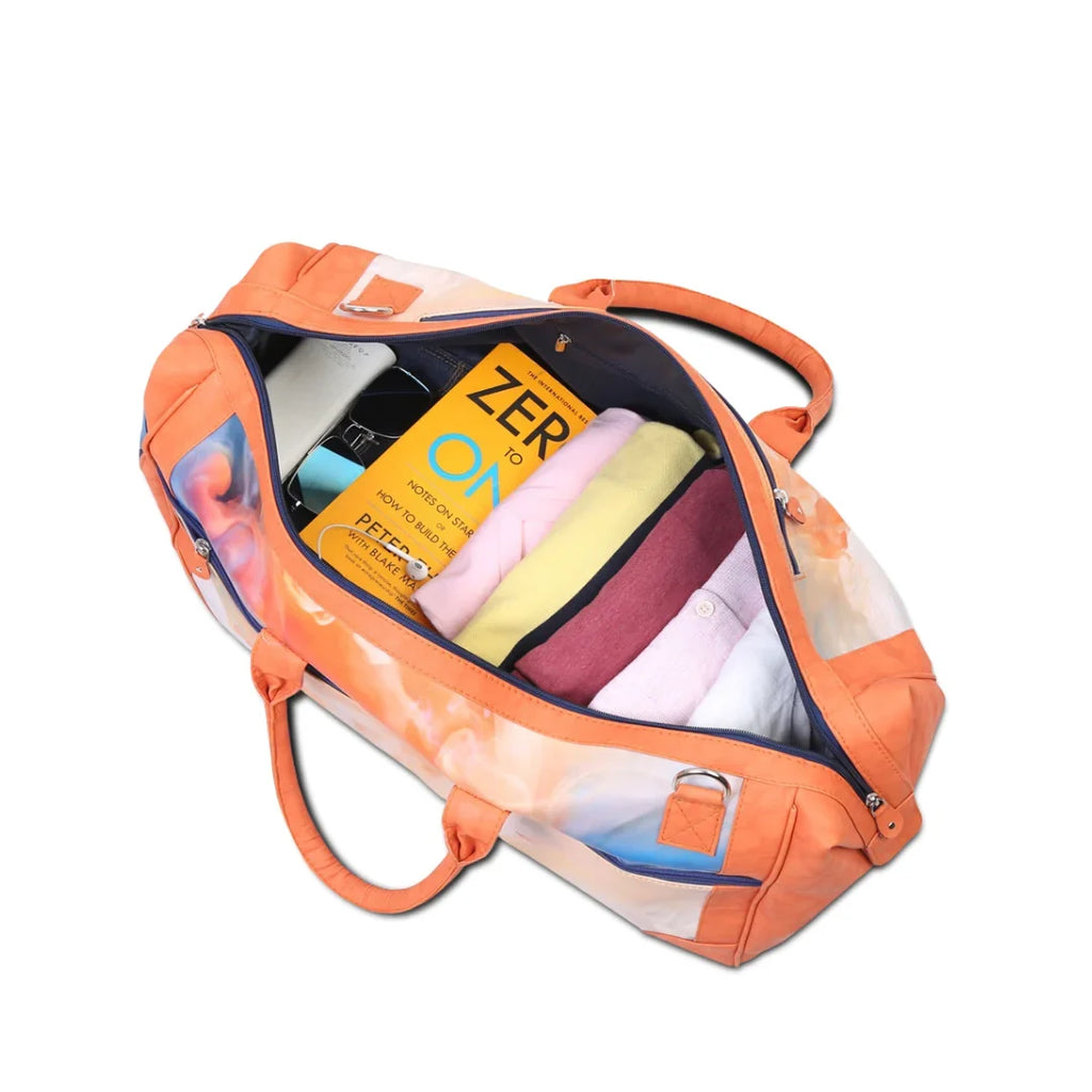 adjustable with Weekender Compartment Large Travel Separate Shoe Wave strap Orange bag Unisex The with