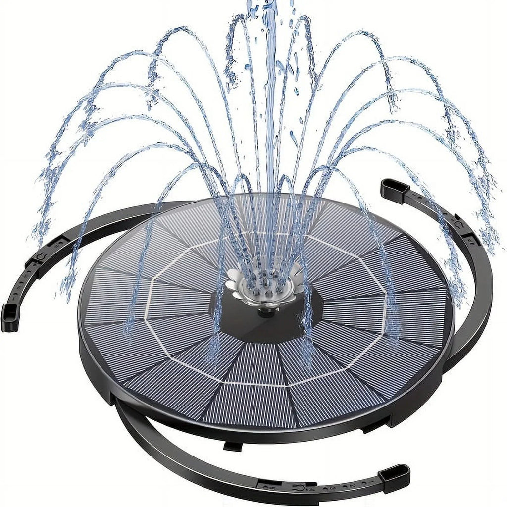 Powered Patio, Nozzles, Plastic 1pc Multiple Feature Operation Upgraded Outdoor Fountain Inch Bird Wires, Pond, Corded Moisture Bath For Solar Kit Solar 9.8-Foot 7.08 Pump, Electric Garden, With 3.5W