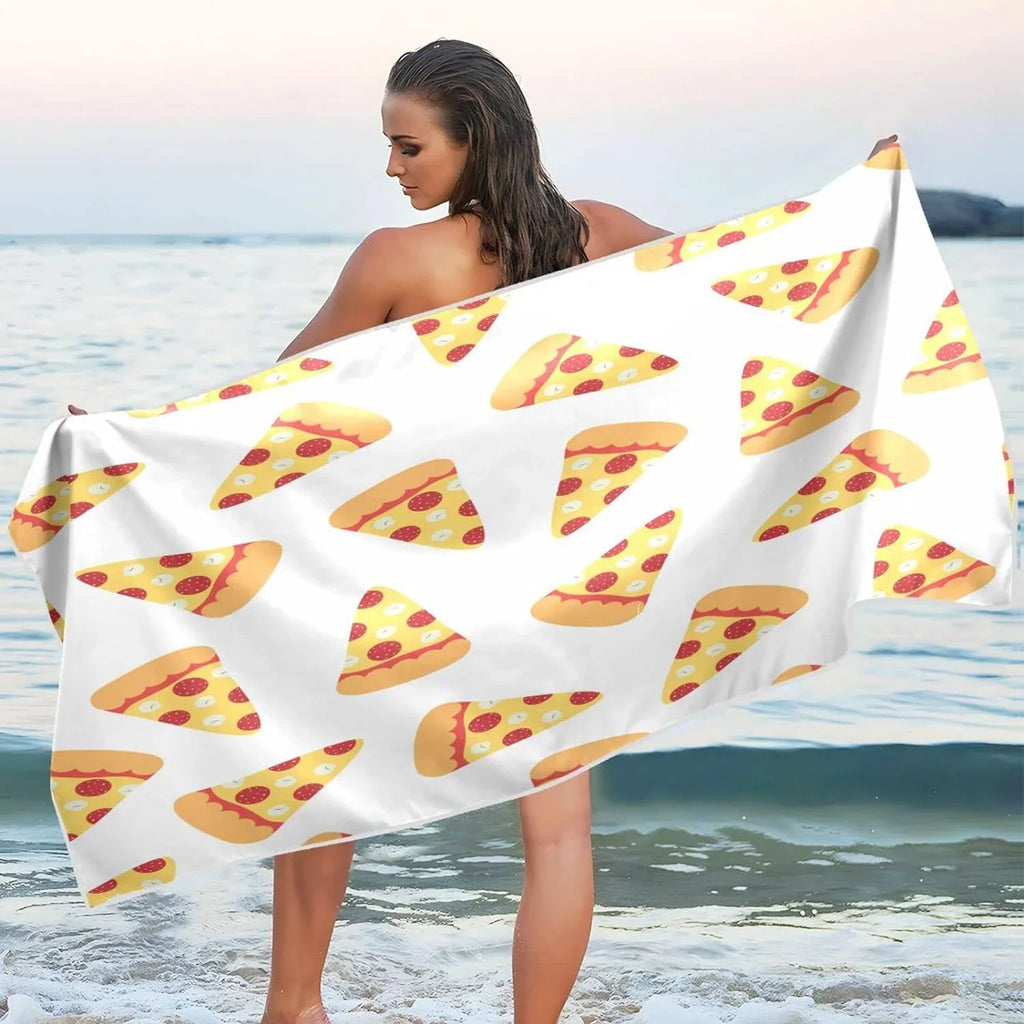 for Absorbent Super Towel Towel - - Travel Oversized Swimming Quick Dry Slices Beach Towels Pizza Camping Lightweight Compact Holiday （573） Bestwell