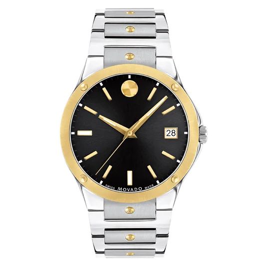 Watch Movado 0607596 Unisex Black Steel Dial