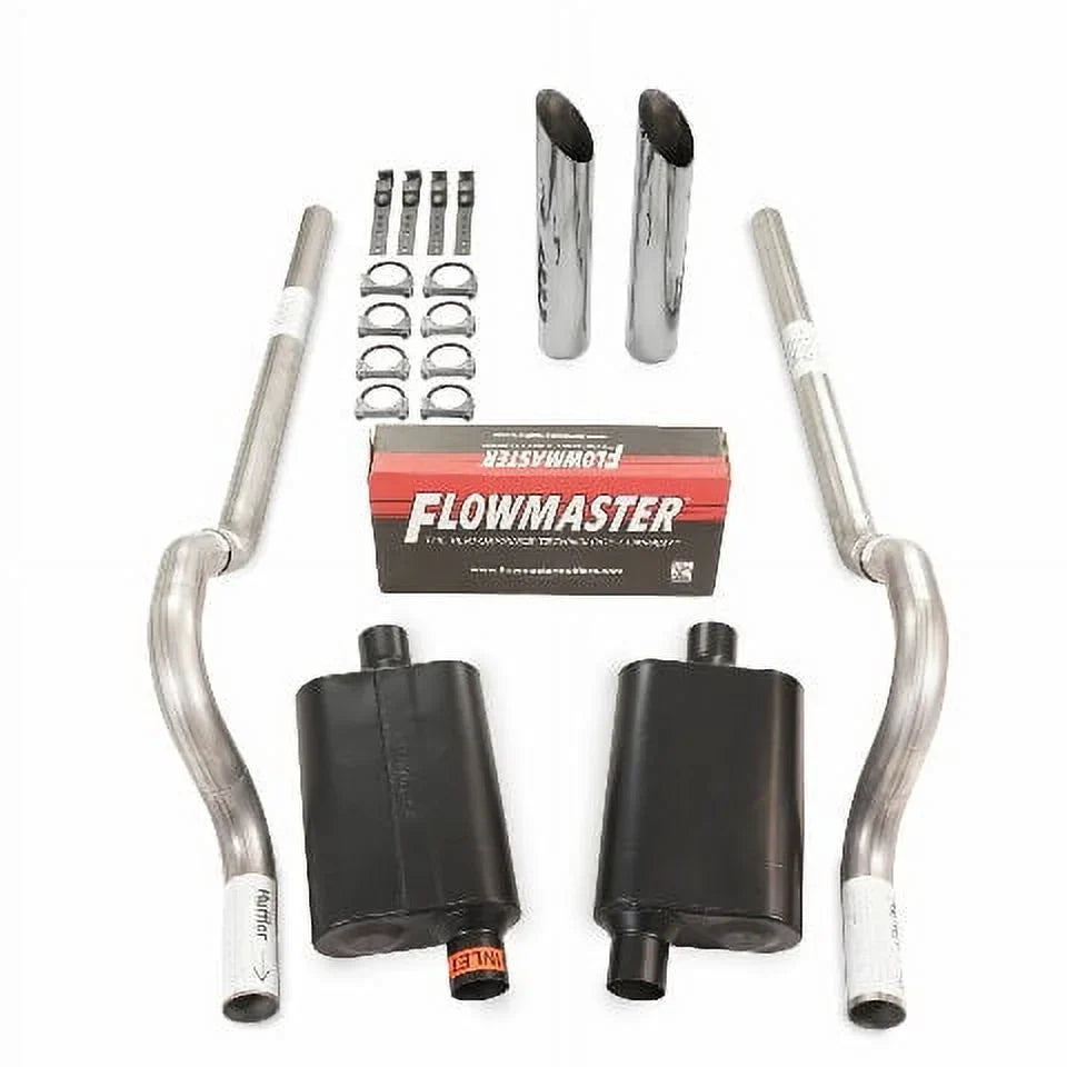 B Flowmaster Mopar Exhaust Body 62-74 40 Exit Dual Series Car 2.5" Rear Kit