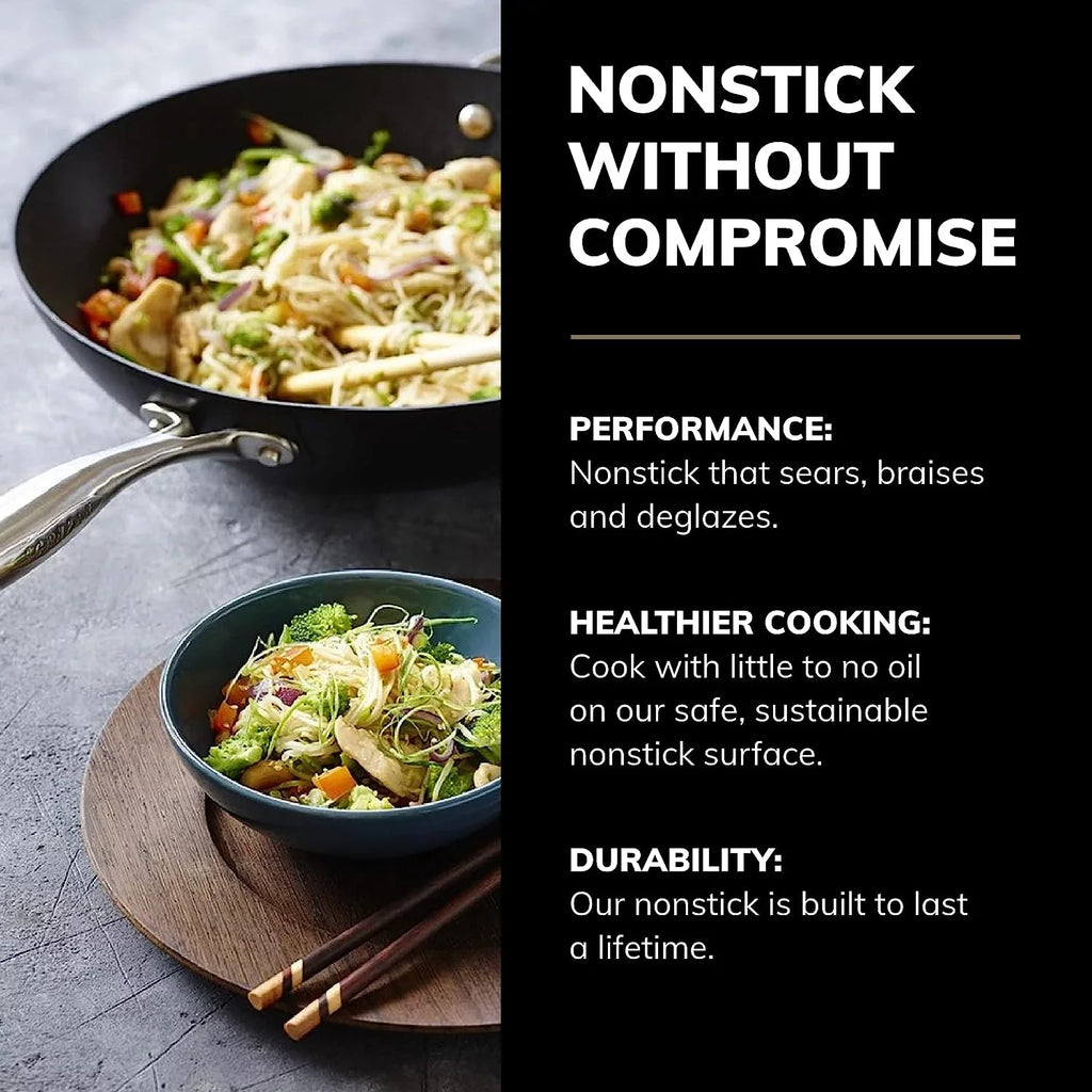 Wok Inch Cast Black ScanPan Aluminum 12.5