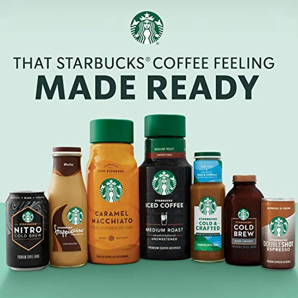 Mocha, 13.7Oz Frappuccino Starbucks Bottles Drink, (12 Coffee Pack)