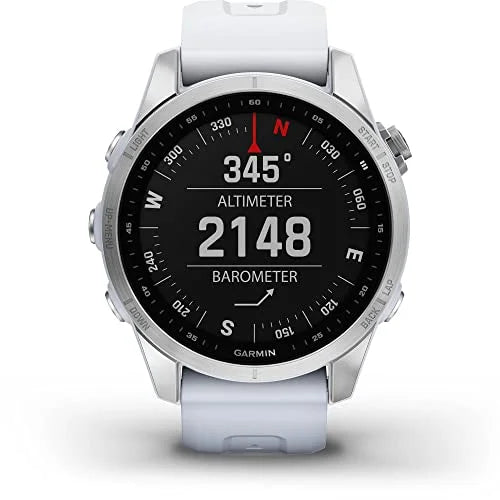 Smartwatch, Smaller Fenix 7S, (Refurbished) Silver Adventure Whitestone with Garmin Sized