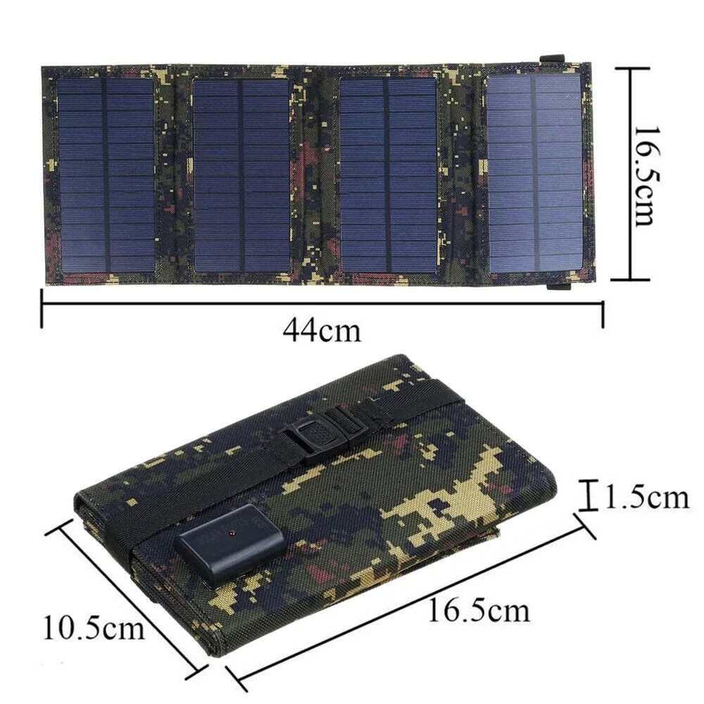 Charger Phone Bank Panel Folding Camping Power Solar Outdoor Hiking 80W