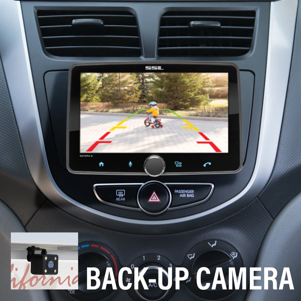 Auto, Sound Inch Car – Stereo Android Apple Storm Laboratories Din, Bluetooth, DD7CPA- Single 7 Backup Receiver, Camera / Radio No Audio CarPlay, Player, Touchscreen,