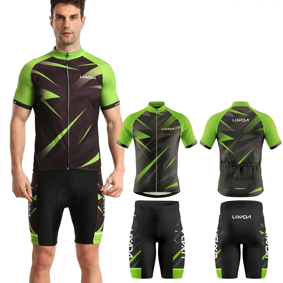 Eryue Bike Sleeve Mewmewcat Mtb Men Lixada Set Jersey,Breathable And Shirt Mtb Men Shirt And Padded Cycling Sleeve Padded Padded Breathable Bike And Suit