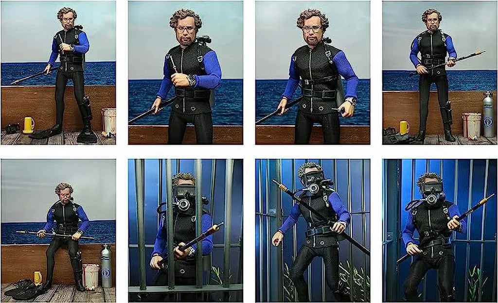 Shark Figure Hooper Jaws Action 8IN Clothed