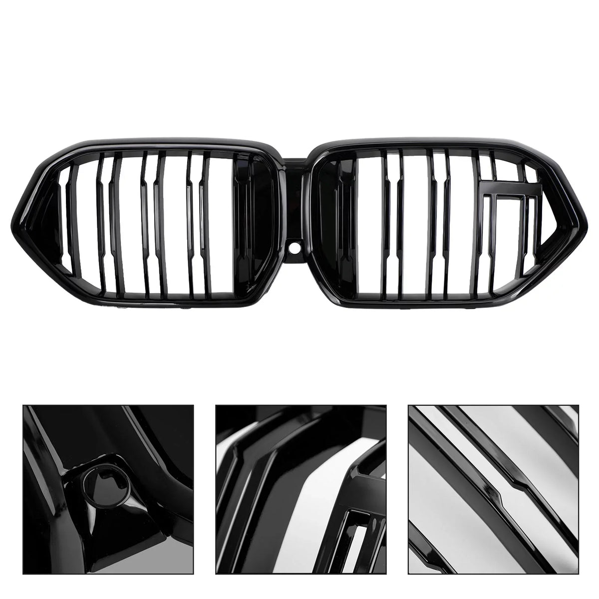 Black Fit Grille M50i Bumper W/Camera Front G06 for Grill 2020-2022 Hole X6