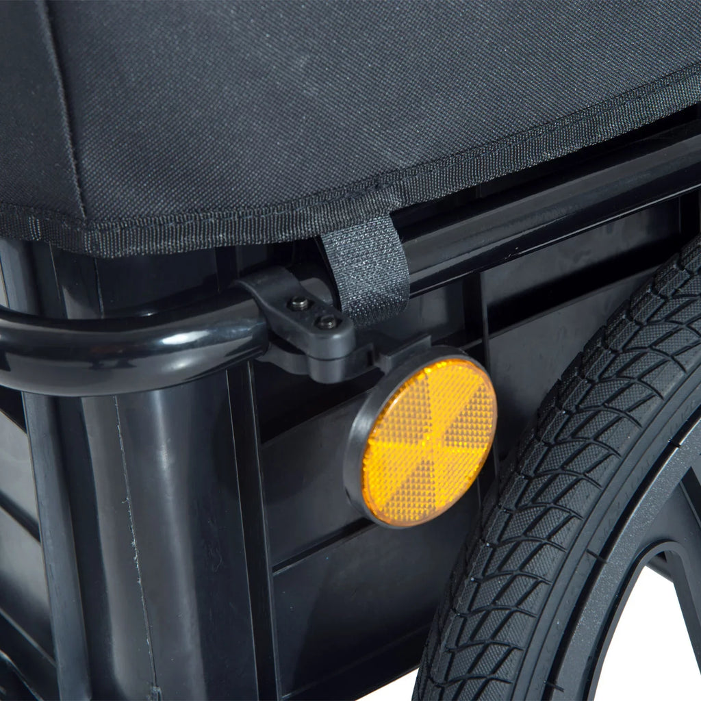 Bicycle Aosom Enclosed Black Wheel - Internal Double Frame Trailer Cargo