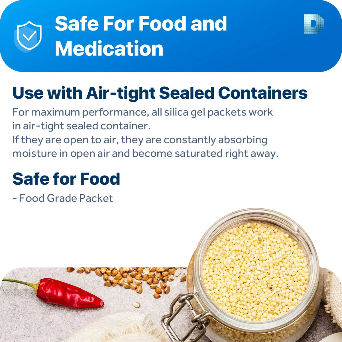 Dehumidifiers Fabric Desiccant Packs] Silica Dry" Rechargeable [50 Gram & 50 - "Dry Premium Packets Gel