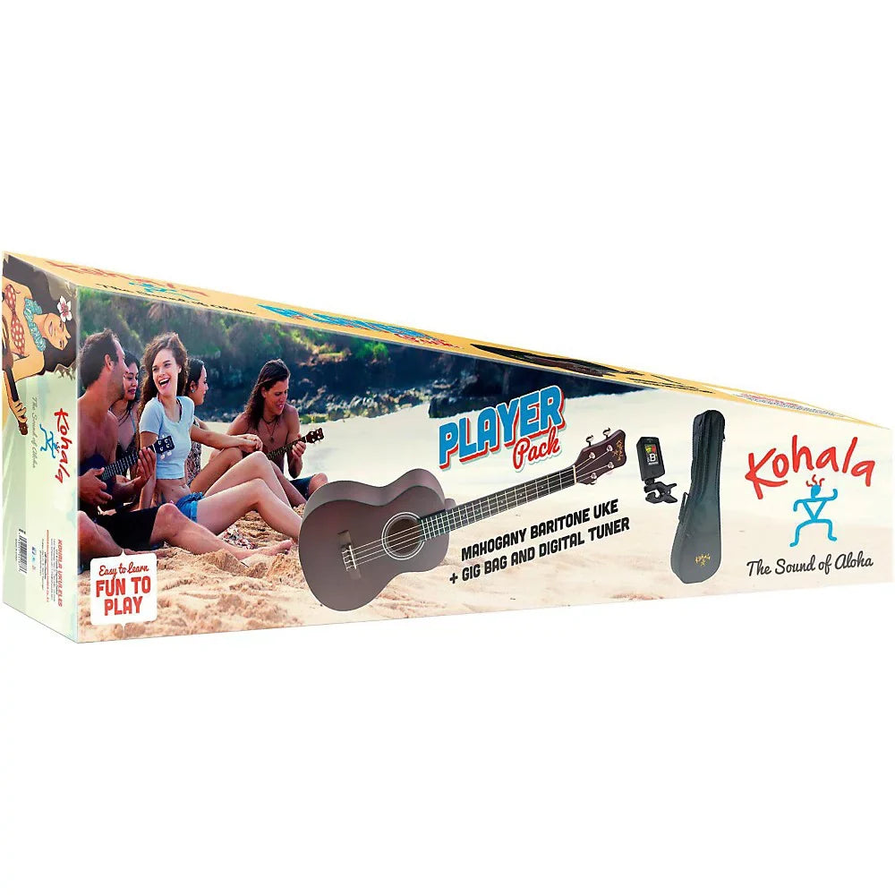 Kohala Bag Package, Includes Baritone Ukulele and Player Pack Tuner
