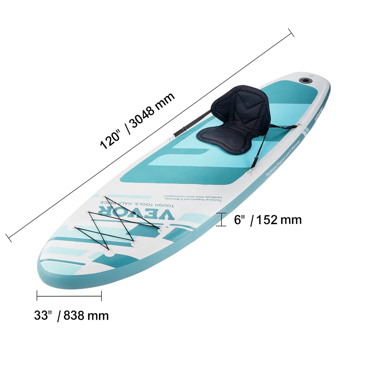 Board Board Stand Inflatable Up Seat Kayak 10 ft Accessory Paddle with