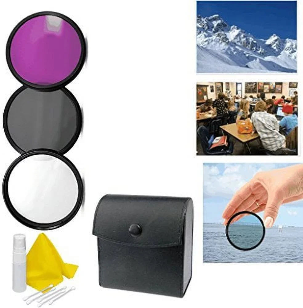 Coated Kit 3pc Appropriate Multiple + -550 3-Piece Cleaning 52mm Kit Filter Olympus