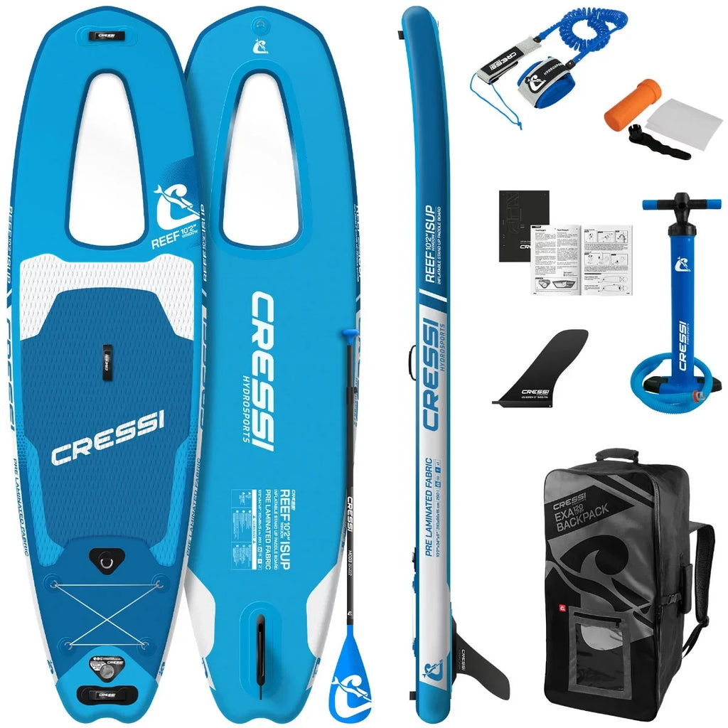 10'2'' Cressi Cressi Set, Hydrosports Blue iSUP Reef Hydrosports