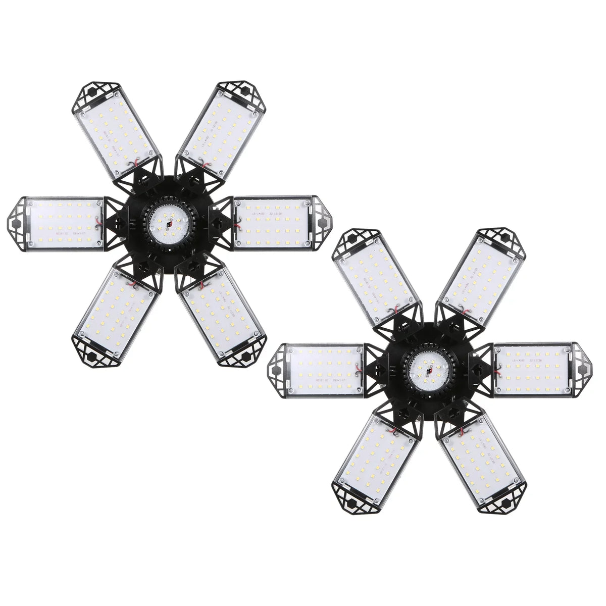 Folding Base with Deformable Adjustable 160W A Workshop 152LEDs 6 Light Basement Garage Gym Kit Ceiling Garage C85-265V Holder Lamp Panels Warehouse 2PCS Neoglint for Foldable Socket E26/E27
