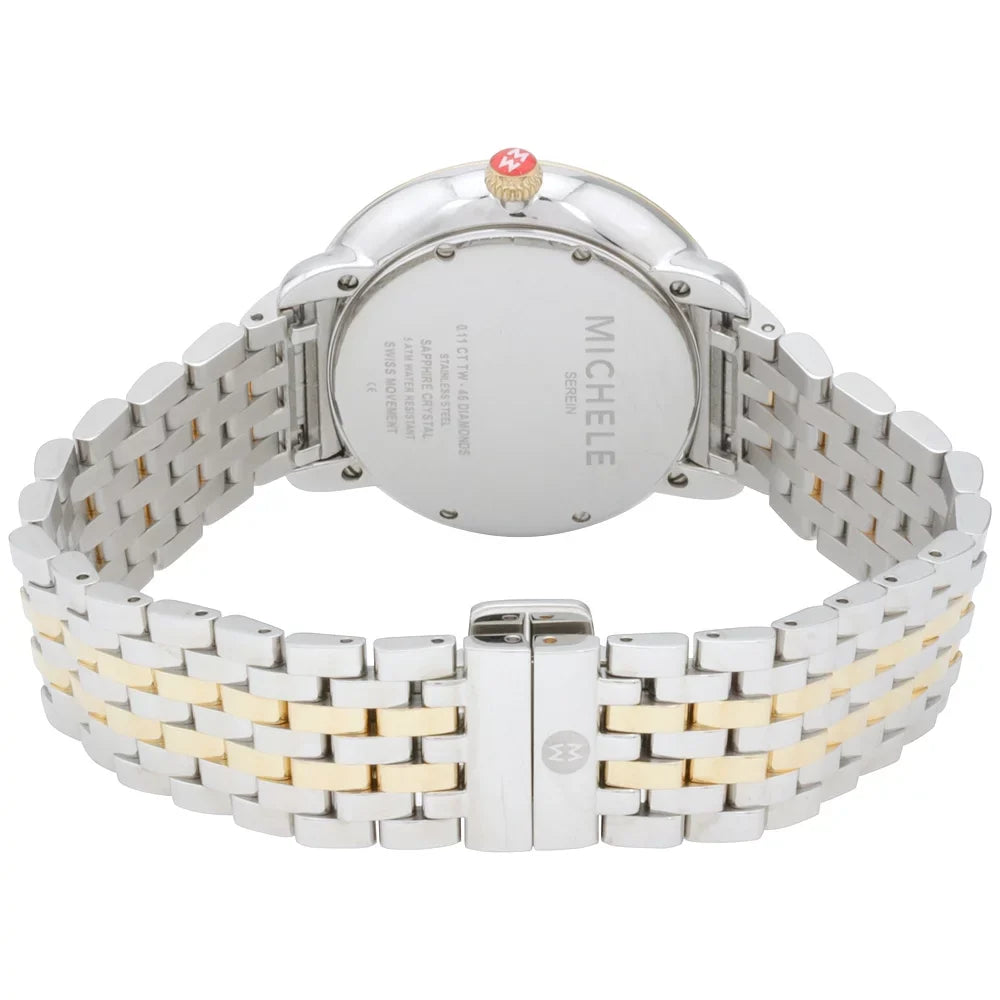 Diamonds MWW21B000015 Women's 46 Michele Mid of Watch 2-Tone Pearl Mother Serein