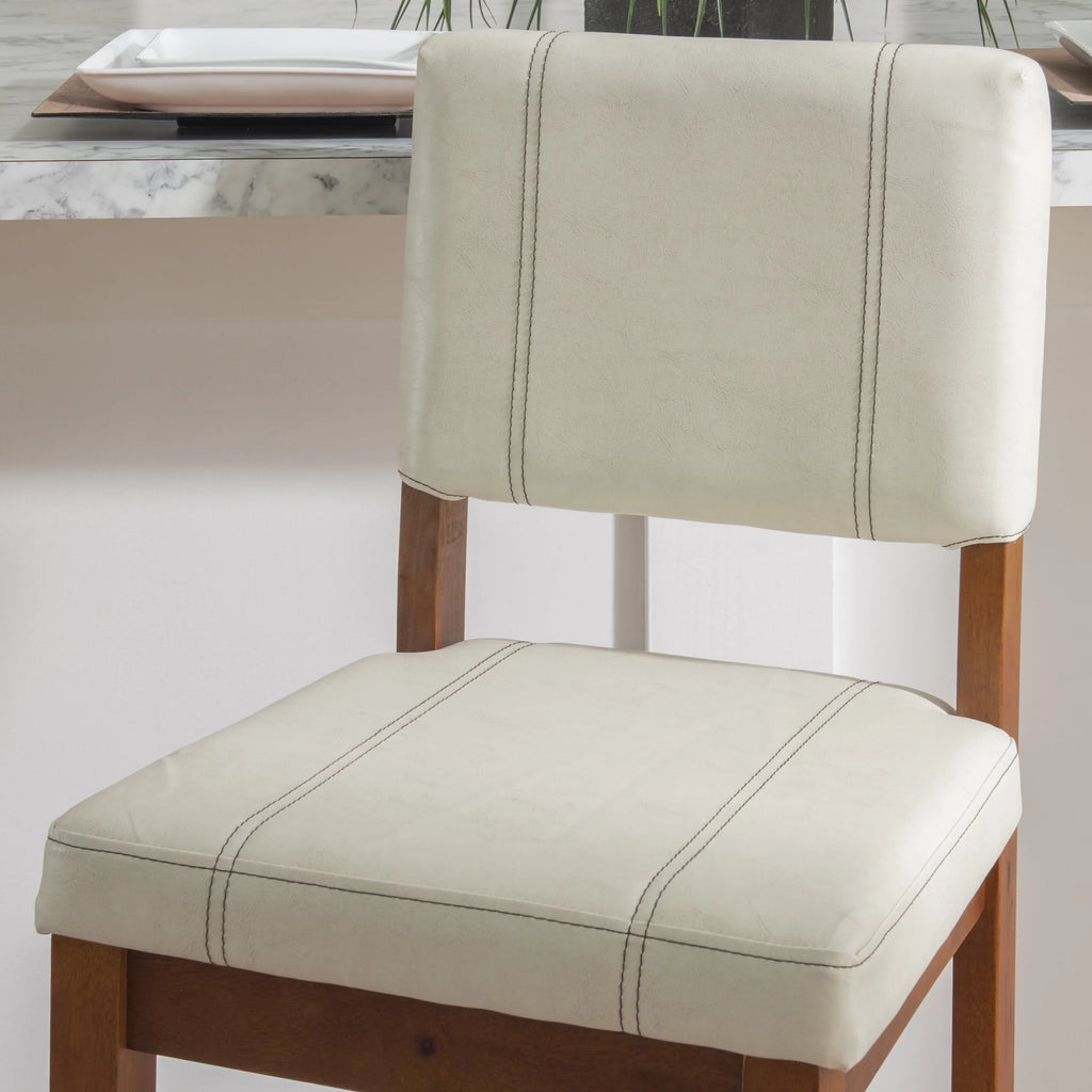 Walnut Cream Fabric Height, 30" Medium Bar Linon Stool, Finish Mulberry Padded Dark with Seat