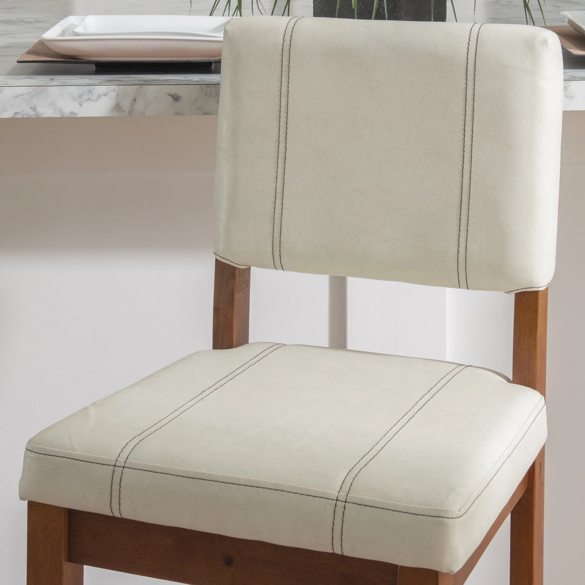 Walnut Cream Fabric Height, 30" Medium Bar Linon Stool, Finish Mulberry Padded Dark with Seat