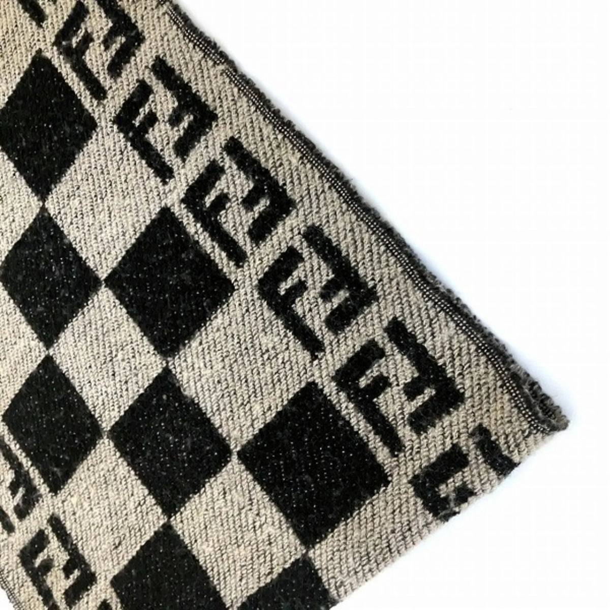 Zucca brand men's check accessory block scarf Pre-Owned (Good) pattern fringe