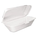 4 Lid with White, Container Hoagie 3.3, Foam -DCC99HT1R Lid, Container, 125/Bag, x Hinged x Bags/Carton Dart Removable 5.3 9.8
