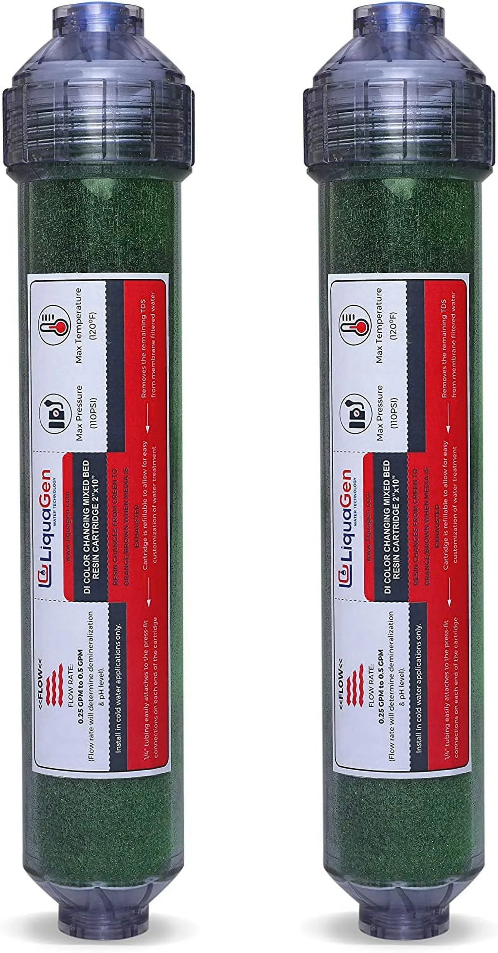 Ultrapure for Universal 2 Inlets for Easy Zero Pack 1/4" - Replacement Deionization | Canisters | () / Filter Change Moisture Systems Engineered Inline