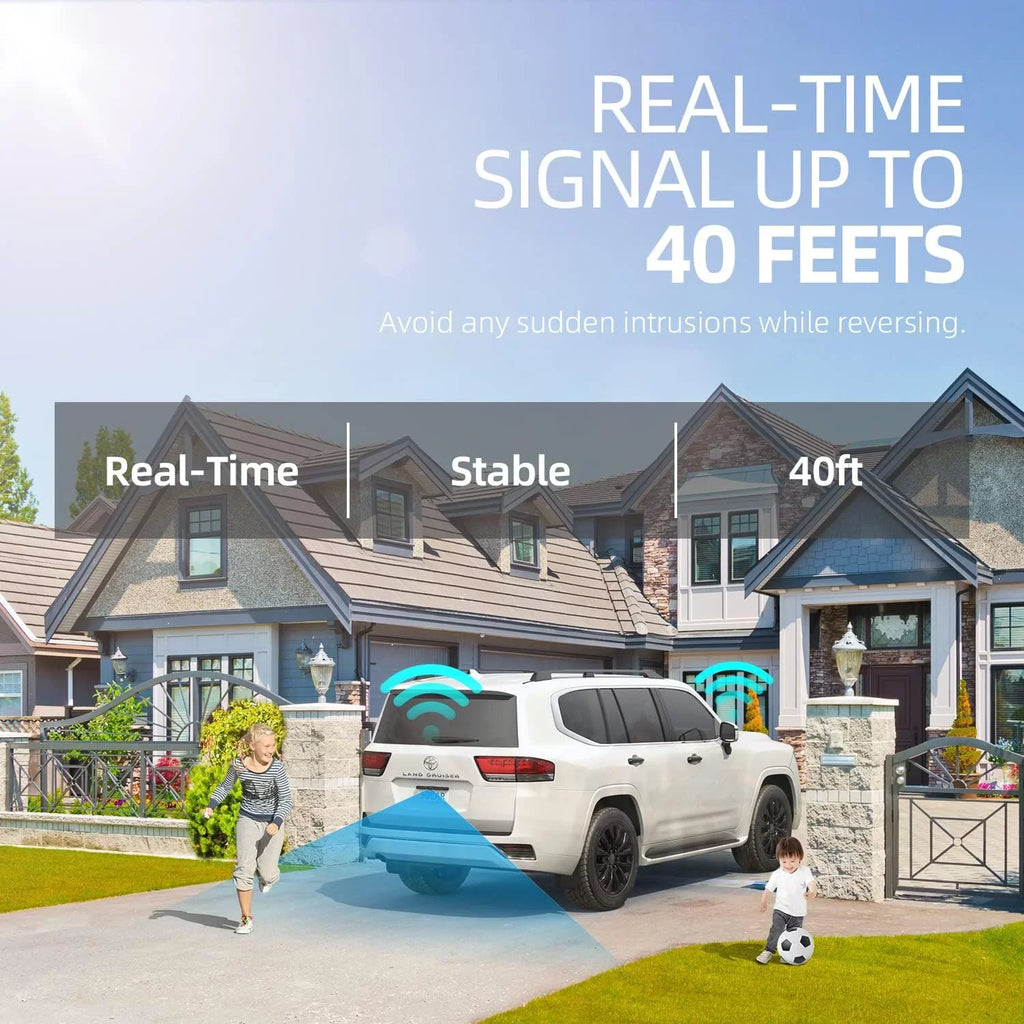 Truck Monitor for Backup IP69K A1TYZX7 1080P Wireless Car Install, Night Erapta Battery, Camera Mins Moistureproof Solar with Camera 4800mAh Reverse Vision 3