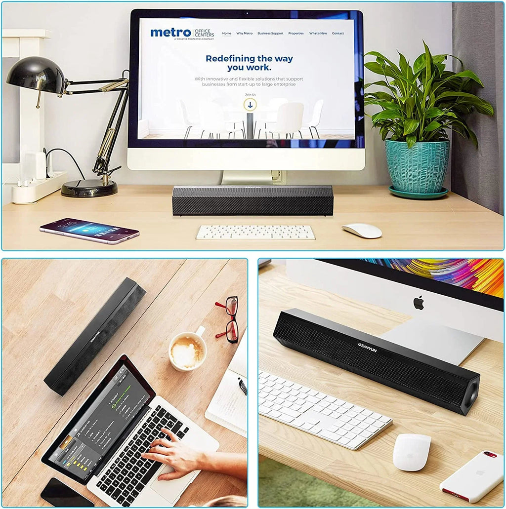 Sound Audio, Built-in for Bluetooth Speakers Mini Power for -A Connection 5.0, /Laptop/Tablet/Desktop/Smartphone Computer Bar, and 16-bit