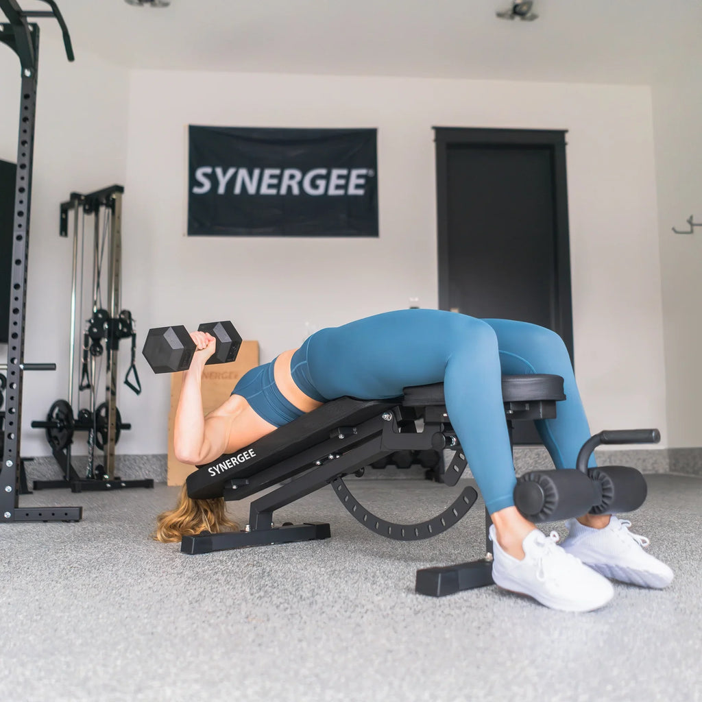 Workouts. Weight for Adjustable and Excellent Workout Barbell Dumbbell Synergee & Press Decline Bench Garage Bench. Exercises Incline Home for Commercial, Gym. &