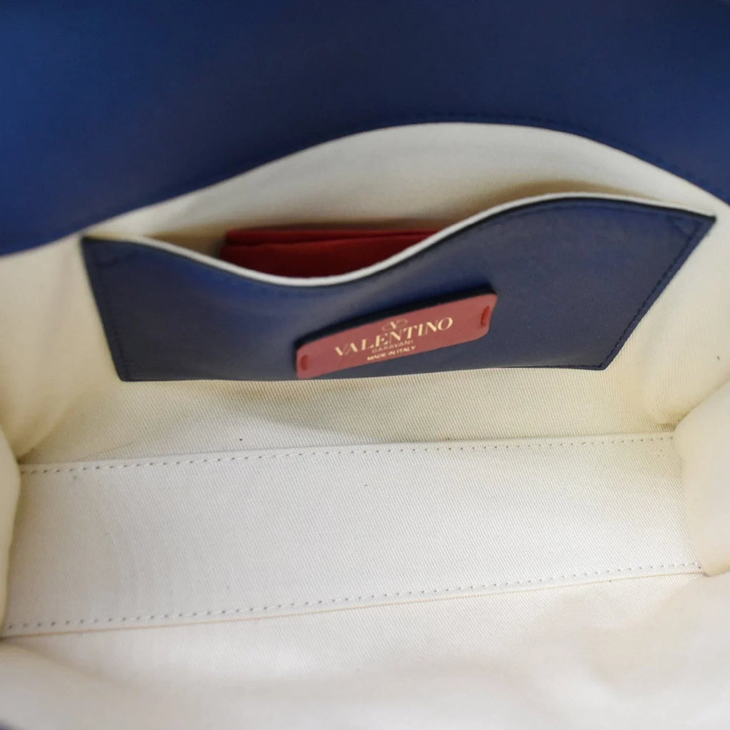 Bag Blue Pre-owned Leather Suede Trimmed 550620 Ophidia Bucket Mini