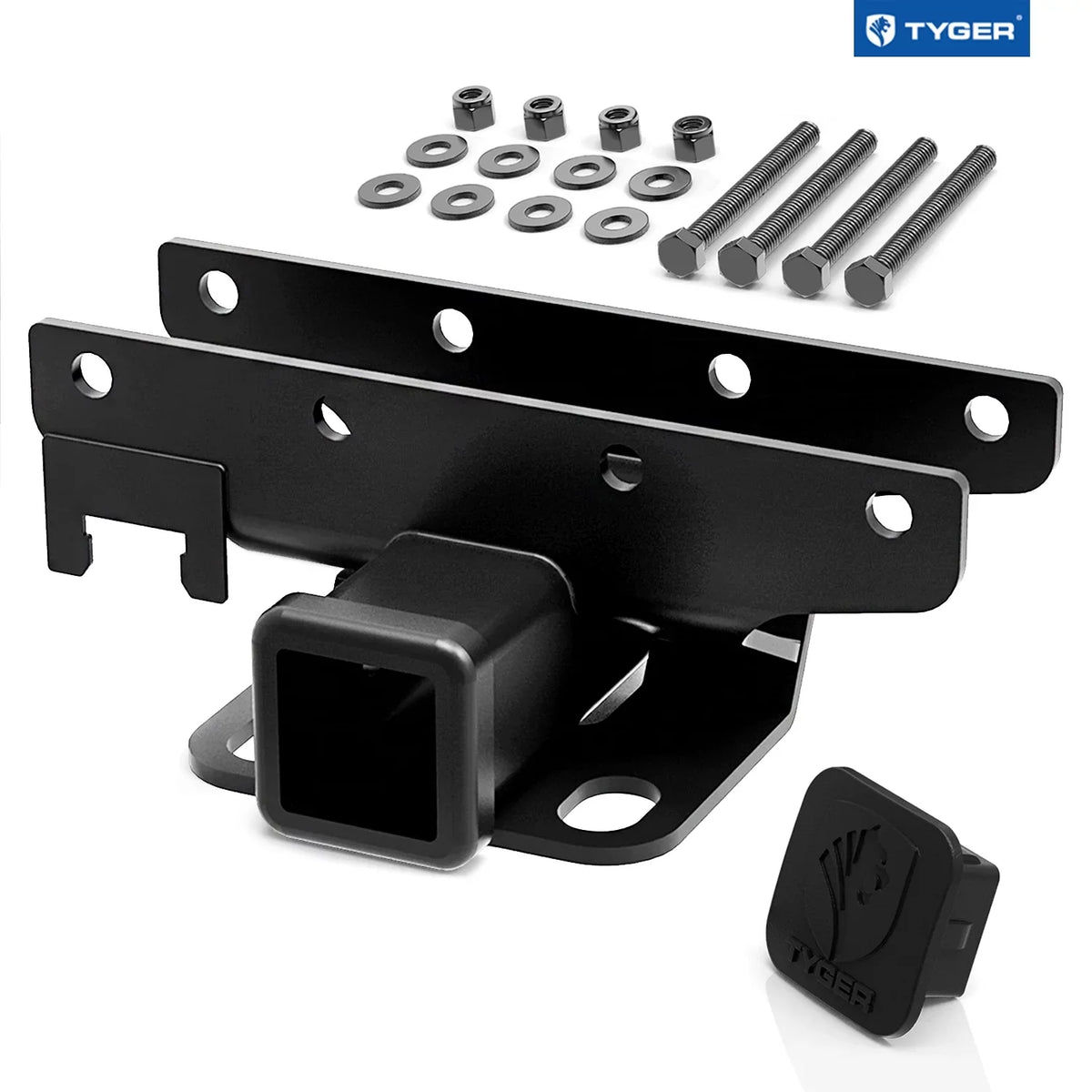 Kit Door -HC2J001B Hitch Auto Jeep Fits Rear Tyger Style Trailer Wrangler Shield Tow Unlimited & 2007-2018 2 Door Hitch Factory Receiver 4 Towing with inch Hitch & 2