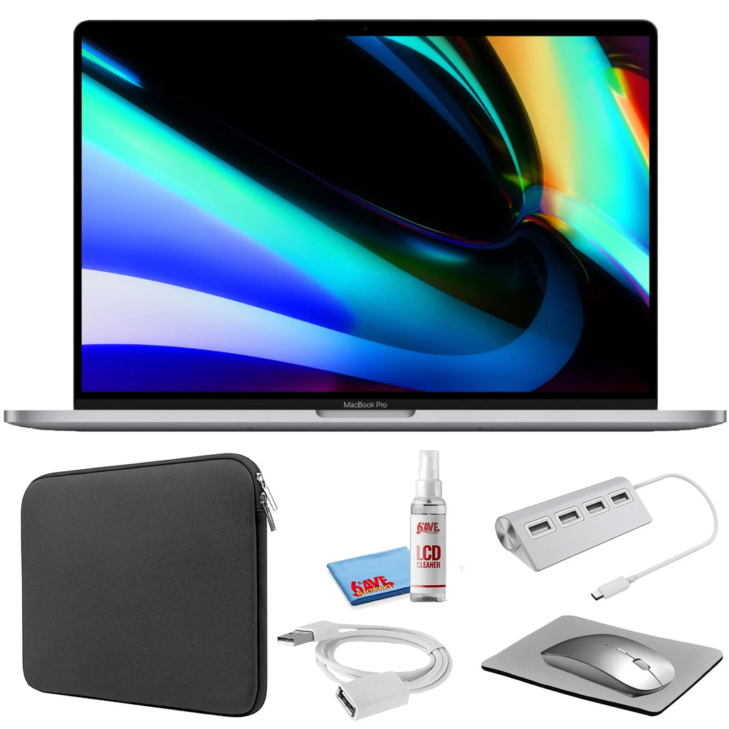 with Starter 2019, 2.3GHz, MVVK2LL/A) Laptop (i9 Gray Pro + Bundle Cleaning Zipper Kit Sleeve 16-inch (Refurbished) - + MacBook ) Space Kit Black 1TB (Late Apple