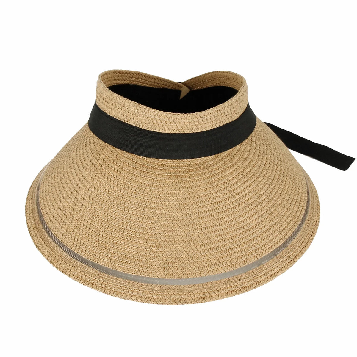 Packable Womens Sun (Beige) Hat Beach SLV1280 Brim Wide Summer Visor