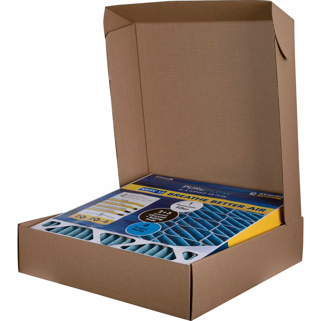 Layers -13 HV20204, Pack-of-2 Air 20x20x4, Filtration PureFlow 4 Technology, with Advanced Filter of Home Furnace