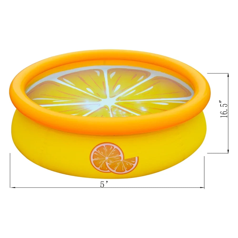 Pack) Outdoor Prompt Pool (2 Inflatable Orange Set & JLeisure Swimming