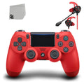 Like Dual Red + New) For Controller Gaming Earbuds Wired PS4 (Refurbished: Shock Pre-Owned Sony Bundle Console