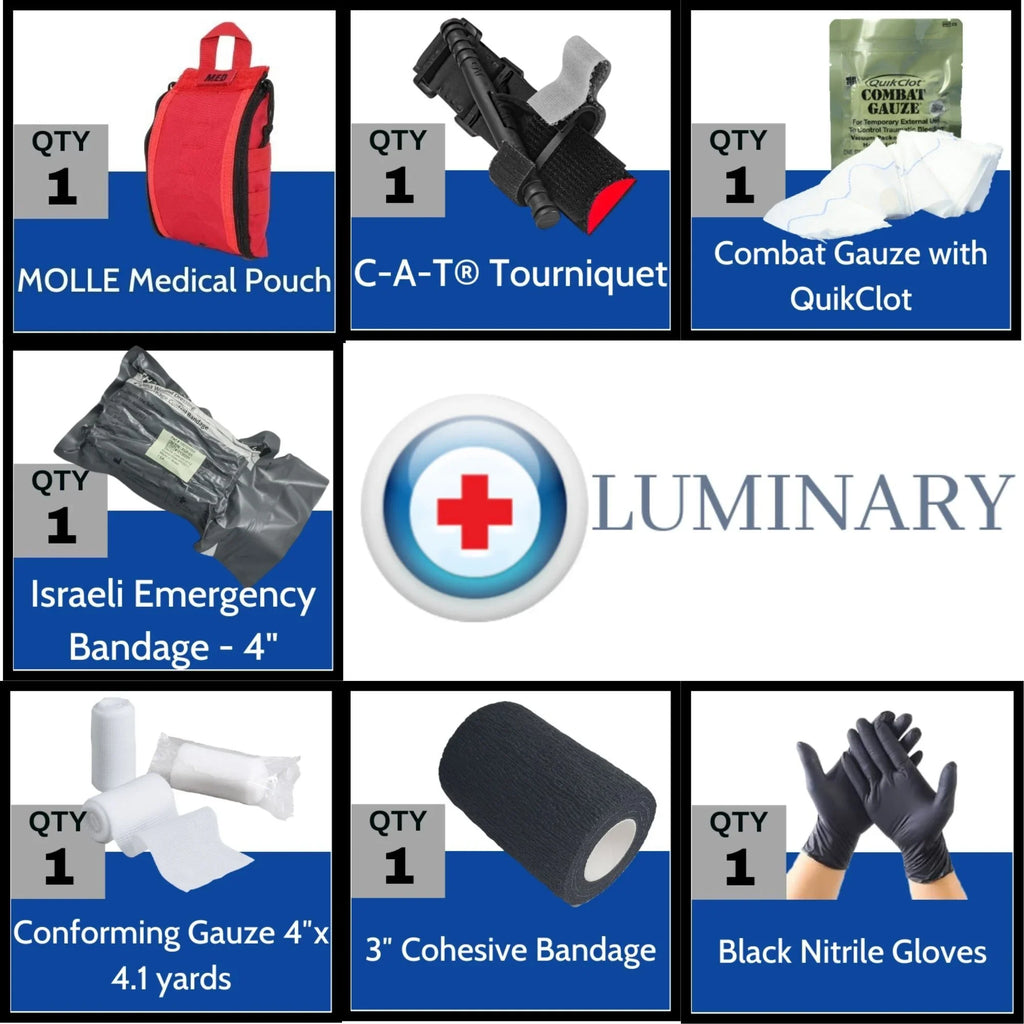 Luminary Trauma Black Gunshot Kit Care Wound