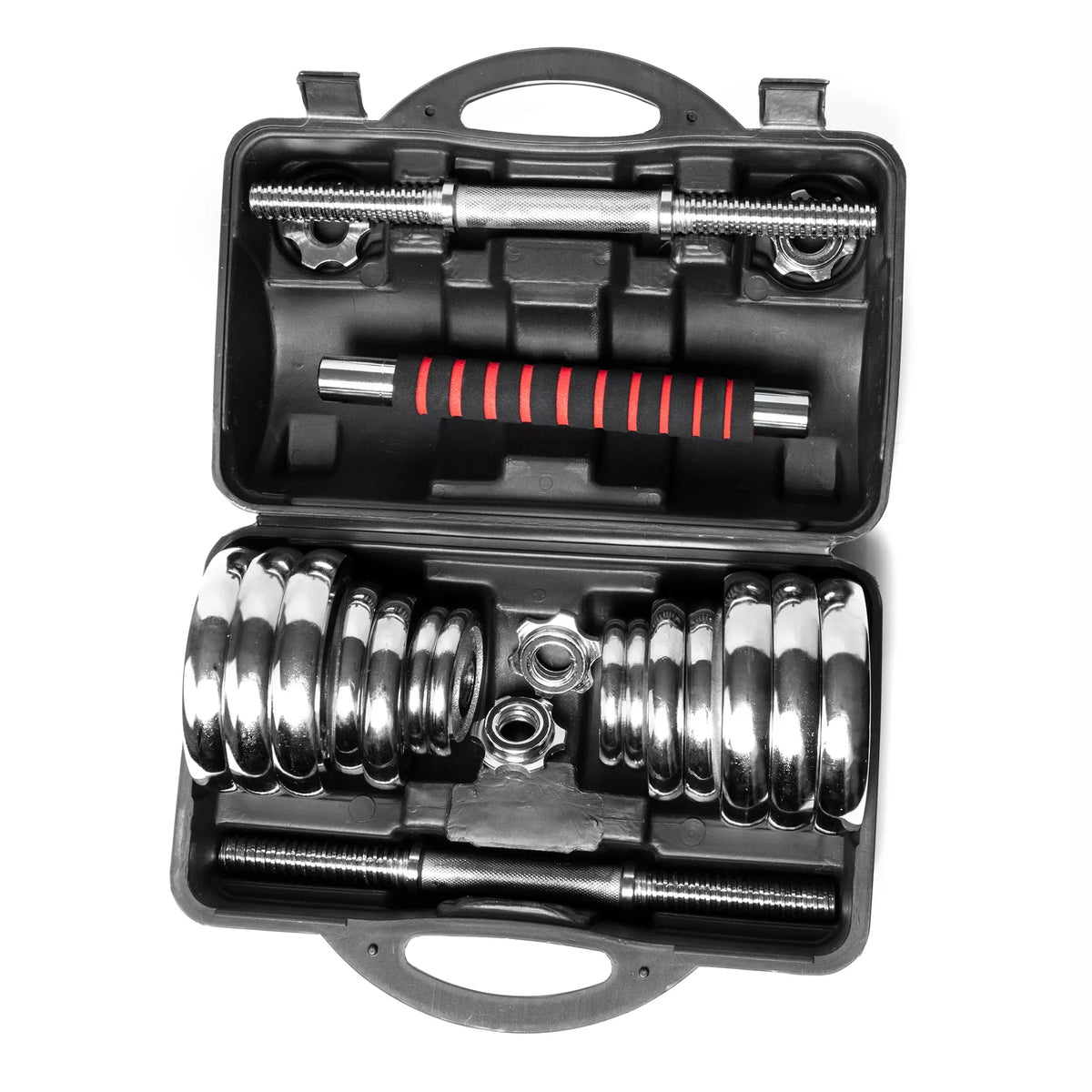 Dumbbell Bodybuilding Fitness for Weight Training Set Lifting 30KG Adjustable Bar Weights