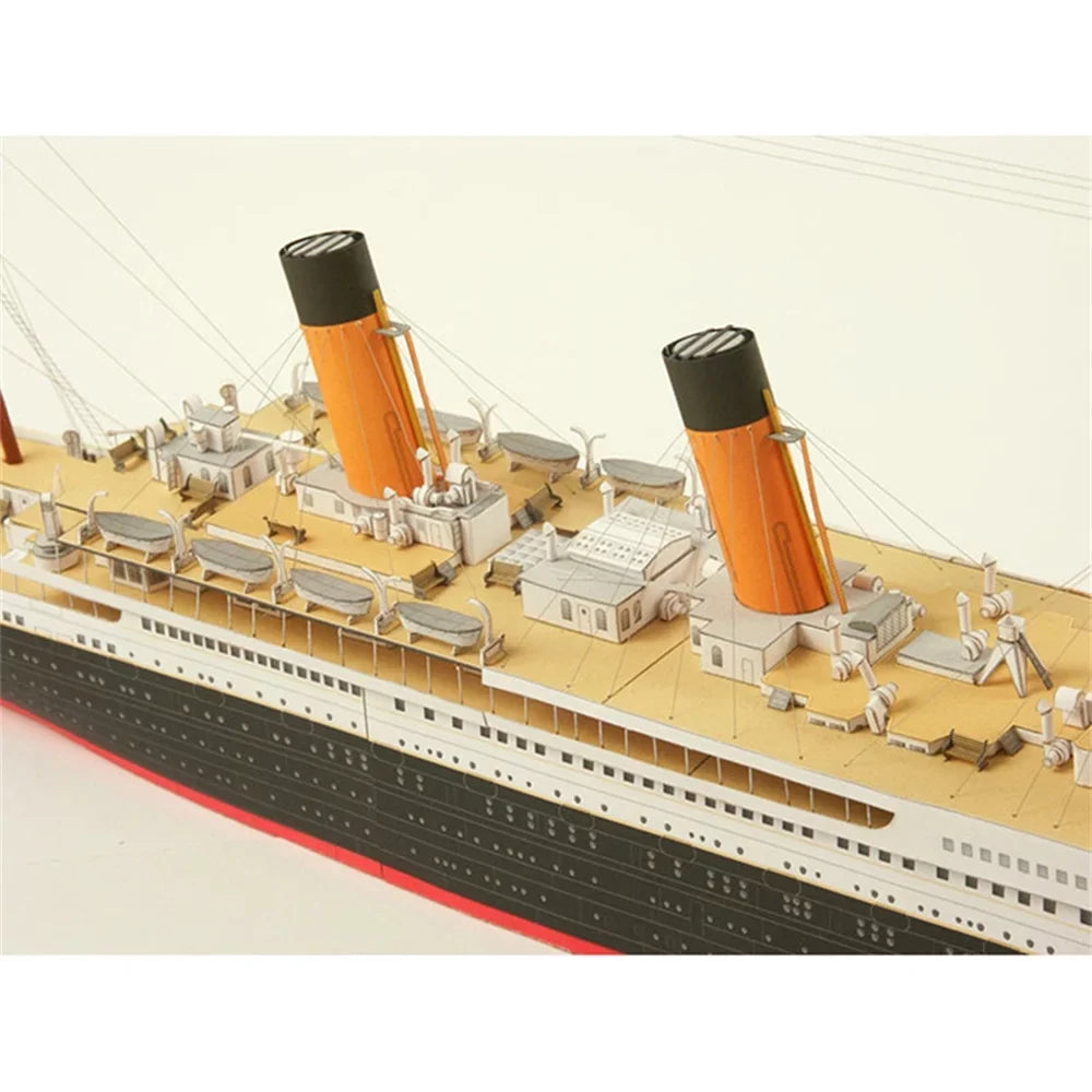 Ship Cruise Kit British 1:400 67*7CM Model Titanic Model Handmade ) (Unassembled Model Paper