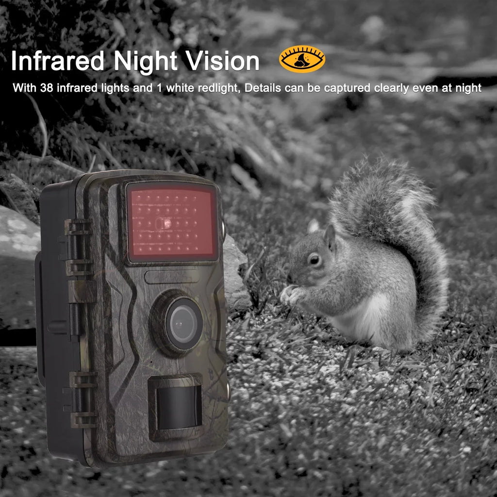 IP66 1080P Activated Camera Inch Time Eccomum Screen Camera Infrared Camera with Tracking Trigger Supports Trail Motion Night Color Moistureproof 2.0 16MP 0.8s Wildlife Vision