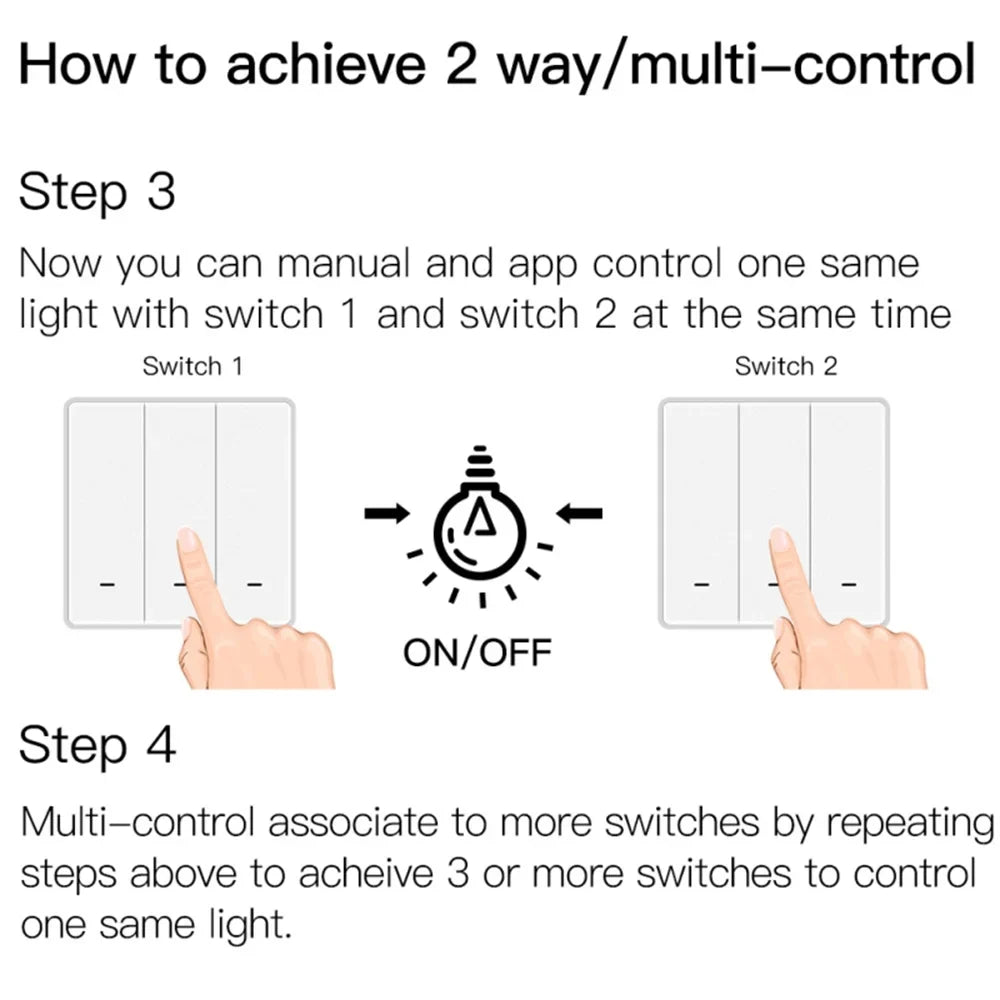 with/without Smart ZigBee 2/3 Light Life with Alexa Google Switch Neutral Way Wire Needed Tuya Smart Works 2mqtt Capacitor No