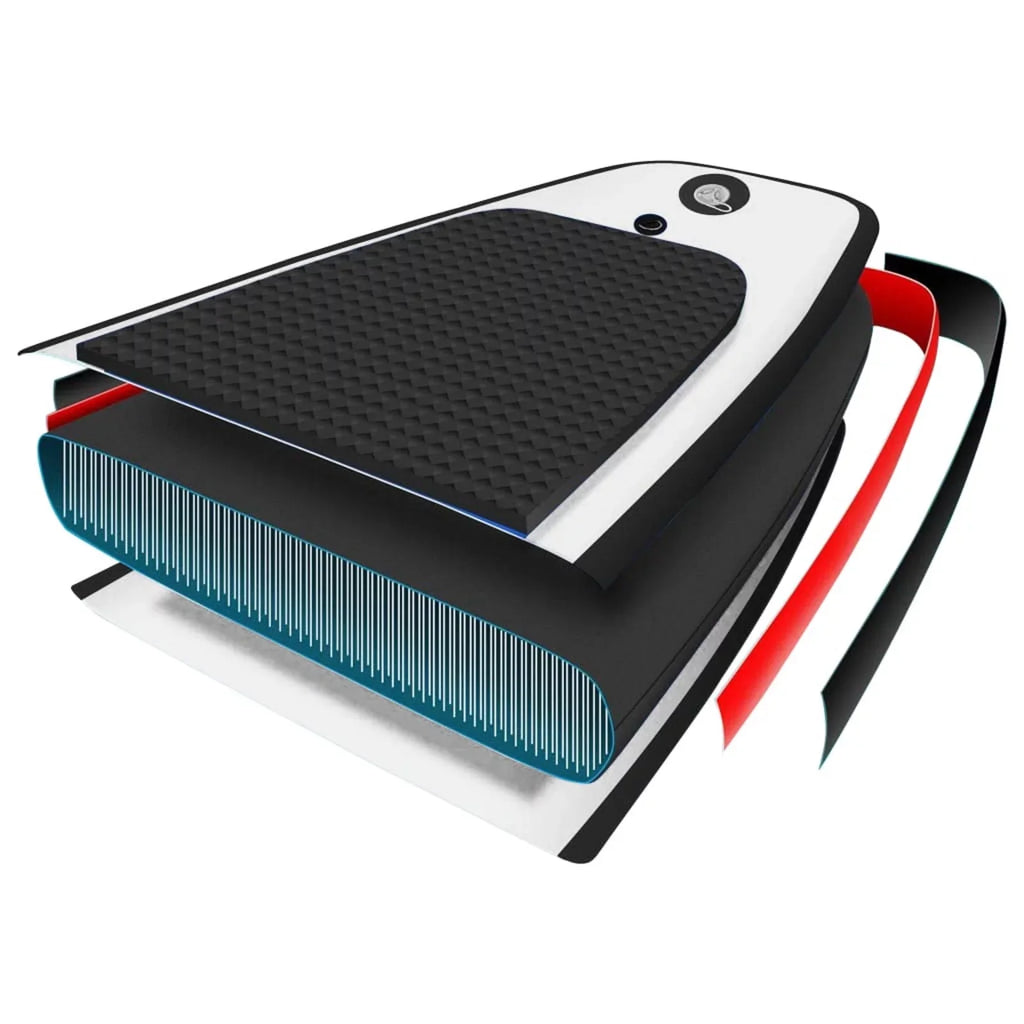 White Inflatable Paddleboard and Black Set