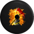 Inch Camera for Flames 2018 Firefighter 32 Axe Shield Holding 2019 Jeep Tire Wrangler Backup Fireball Spare