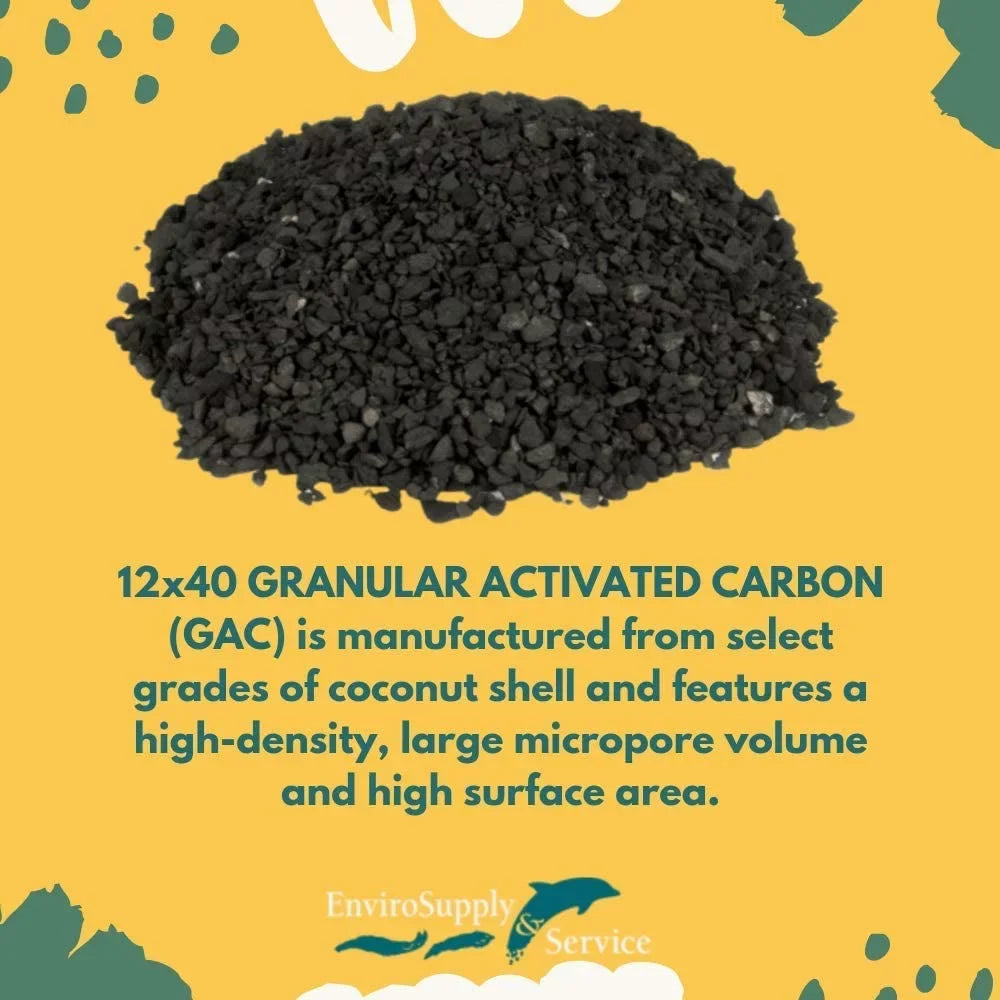 Filtration, Pure EnviroSupply Resealable - Carbon (Moisture Prewashed Pound 27.5 Activated Charcoal) Aquarium Bag Virgin Coconut 12x40 Shell Ultra Cleaning