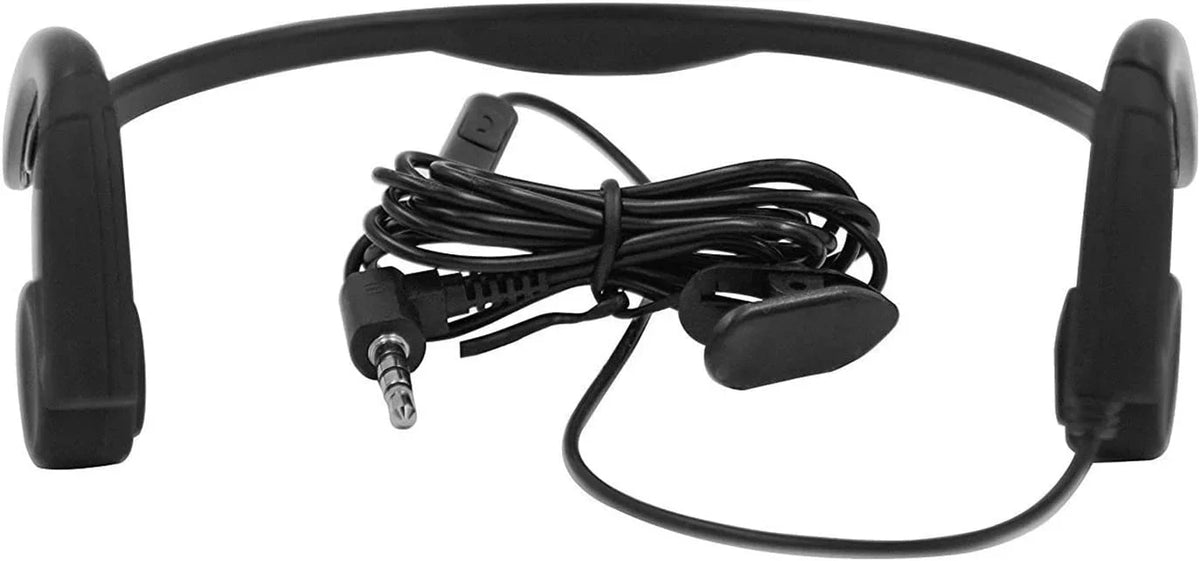 Noise Bone Headphones Cancelling Conduction with Connector 3.5mm Headphones Sweat Wired Defensive